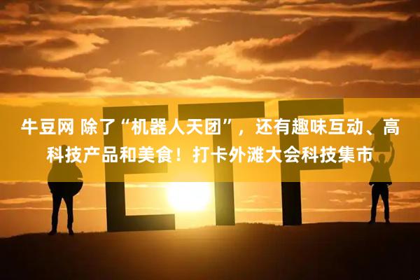 牛豆网 除了“机器人天团”，还有趣味互动、高科技产品和美食！打卡外滩大会科技集市