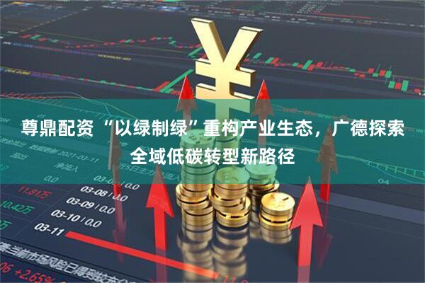 尊鼎配资 “以绿制绿”重构产业生态，广德探索全域低碳转型新路径